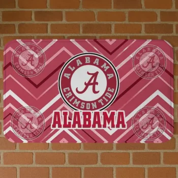 Alabama Crimson Tide Chevron Geometrics Crimson Doormat
