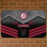 Alabama Crimson Tide Chevron Points Crimson Black Doormat