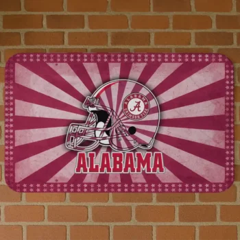 Alabama Crimson Tide Helmet Centerpiece Crimson Doormat
