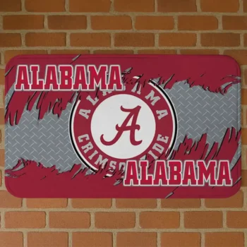 Alabama Crimson Tide Plate Rip Crimson Doormat