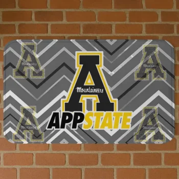 Appalachian State Mountaineers Chevron Geometrics Black Doormat