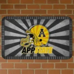 Appalachian State Mountaineers Helmet Centerpiece Black Doormat