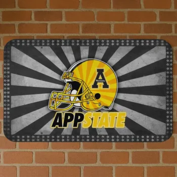 Appalachian State Mountaineers Helmet Centerpiece Black Doormat