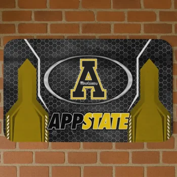 Appalachian State Mountaineers Hexagon Oval Black Doormat