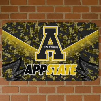 Appalachian State Mountaineers Layered Lines Black Doormat