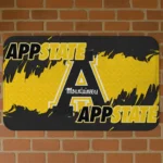 Appalachian State Mountaineers Plate Rip Black Doormat