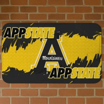Appalachian State Mountaineers Plate Rip Black Doormat