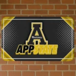 Appalachian State Mountaineers Silver Halftone Black Doormat
