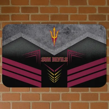 Arizona State Sun Devils Chevron Points Maroon Black Doormat