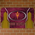 Arizona State Sun Devils Hexagon Oval Maroon Doormat