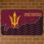 Arizona State Sun Devils Tribal Detailing Maroon Black Doormat