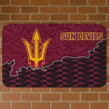 Arizona State Sun Devils Tribal Detailing Maroon Black Doormat