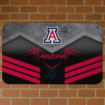 Arizona Wildcats Chevron Points Red Black Doormat