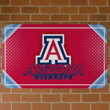 Arizona Wildcats Silver Halftone Red Doormat