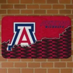 Arizona Wildcats Tribal Detailing Red Black Doormat