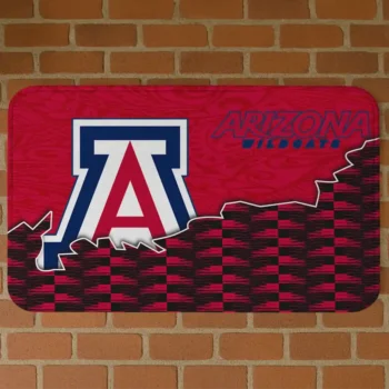 Arizona Wildcats Tribal Detailing Red Black Doormat