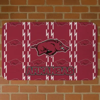 Arkansas Razorbacks Bolt Row Red Doormat