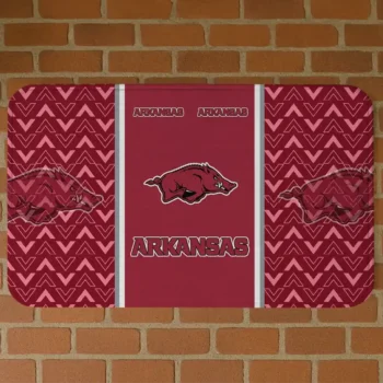 Arkansas Razorbacks Chevron Stack Red Doormat