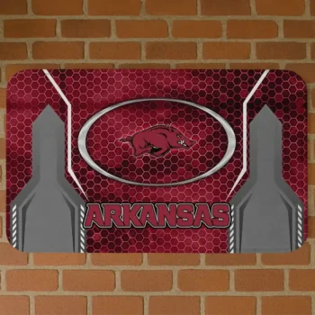 Arkansas Razorbacks Hexagon Oval Red Doormat