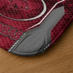 arkansas-razorbacks-hexagon-oval-red-doormat-best-selling.webp
