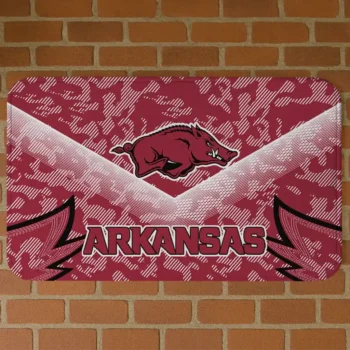 Arkansas Razorbacks Layered Lines Red Doormat