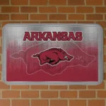 Arkansas Razorbacks Pixel Blur Red Doormat