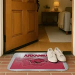 arkansas-razorbacks-pixel-blur-red-doormat-best-selling.webp