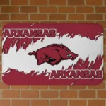 Arkansas Razorbacks Plate Rip Red Doormat