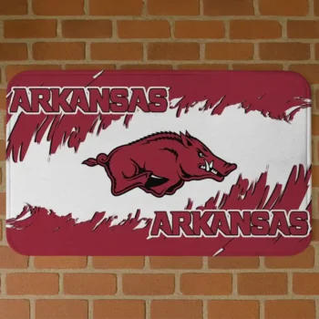 Arkansas Razorbacks Plate Rip Red Doormat