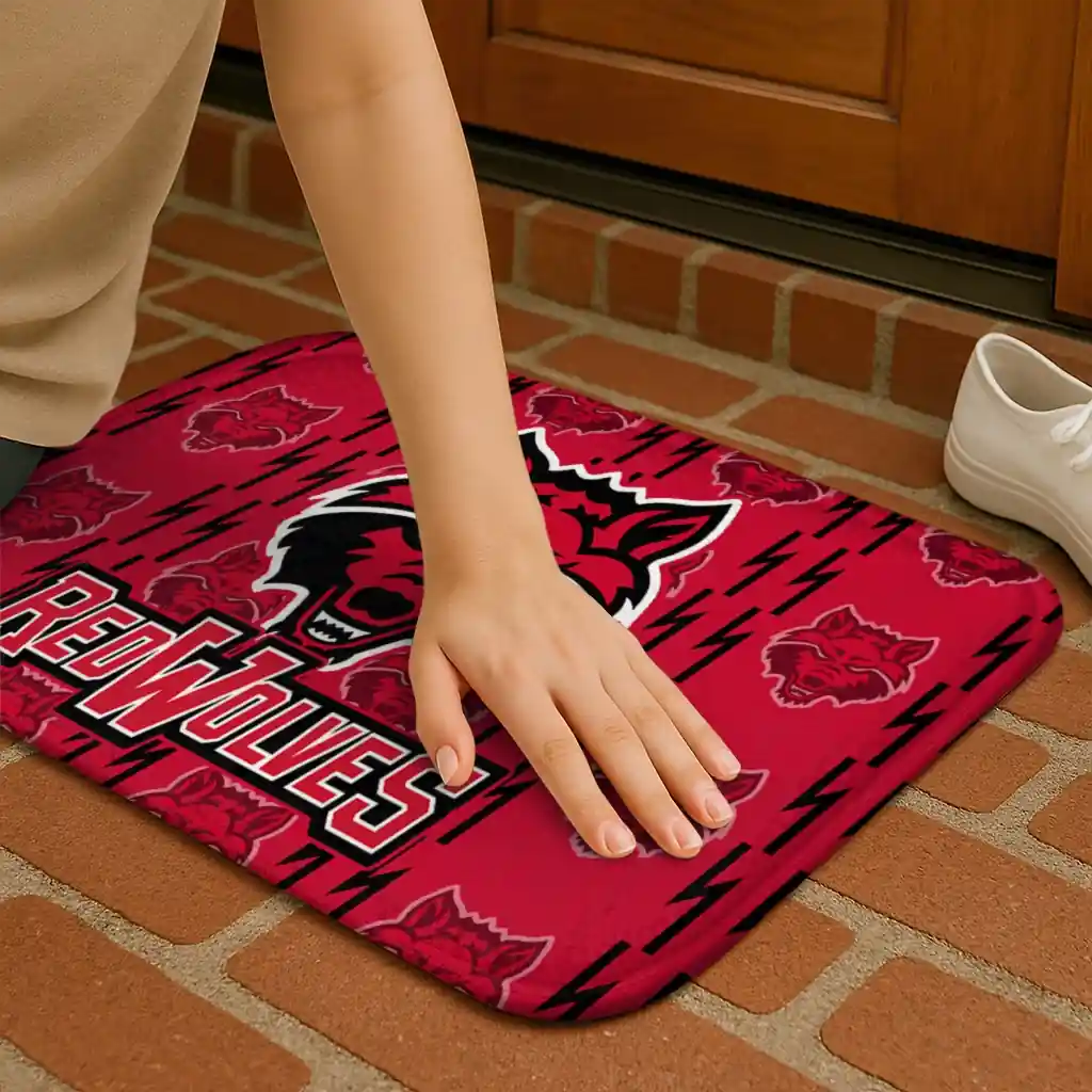 arkansas-state-red-wolves-bolt-row-scarlet-doormat-premium-grade.webp