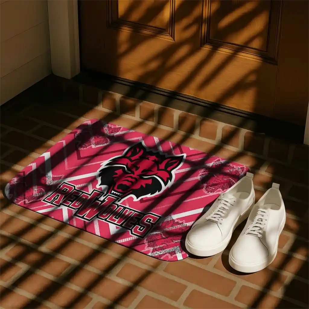 arkansas-state-red-wolves-chevron-geometrics-scarlet-doormat-trendy.webp
