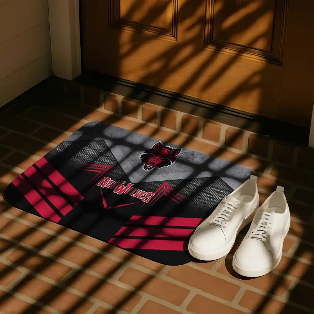 arkansas-state-red-wolves-chevron-points-scarlet-black-doormat-trendy.webp