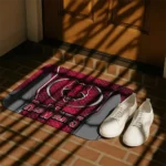 arkansas-state-red-wolves-hexagon-oval-scarlet-doormat-best-selling.webp