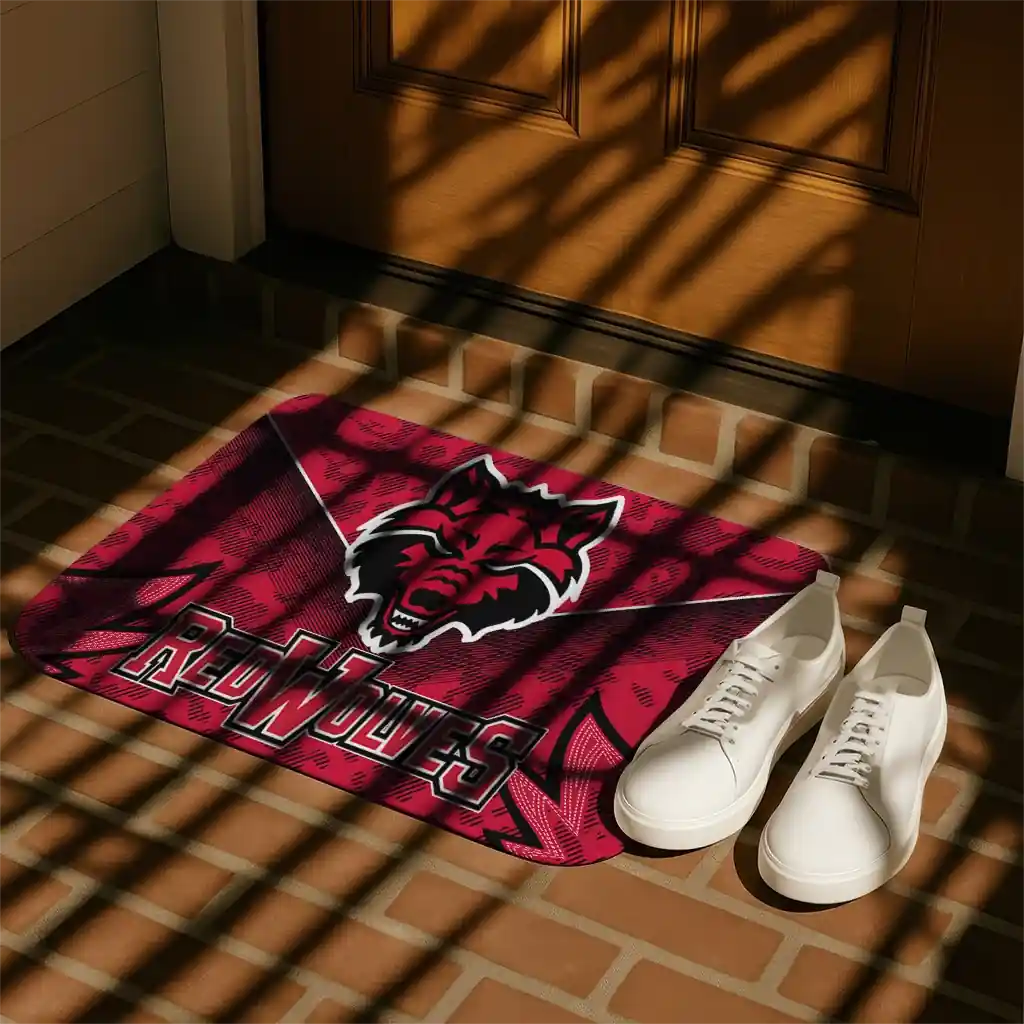 arkansas-state-red-wolves-layered-lines-scarlet-doormat-trendy.webp