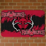 Arkansas State Red Wolves Plate Rip Scarlet Doormat