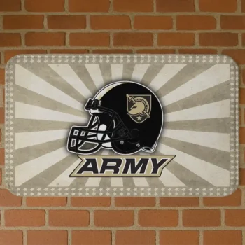 Army Black Knights Helmet Centerpiece Gold Doormat