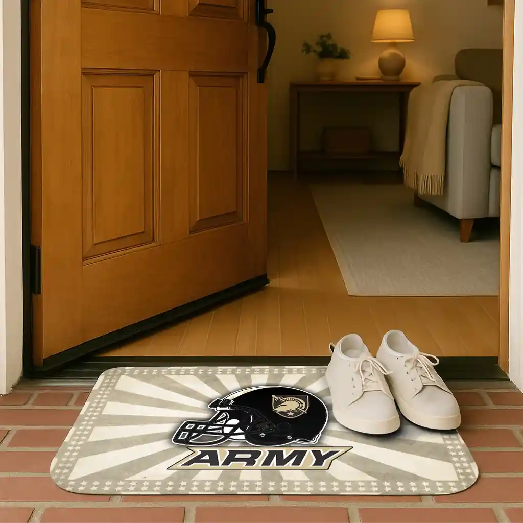 army-black-knights-helmet-centerpiece-gold-doormat-fashion-forward.webp