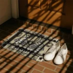 army-black-knights-helmet-illustration-gold-doormat-best-selling.webp