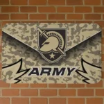 Army Black Knights Layered Lines Gold Doormat