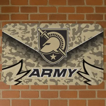 Army Black Knights Layered Lines Gold Doormat