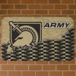Army Black Knights Tribal Detailing Gold Black Doormat