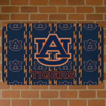 Auburn Tigers Bolt Row Navy Blue Doormat