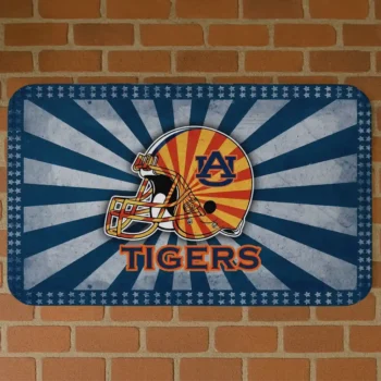 Auburn Tigers Helmet Centerpiece Navy Blue Doormat