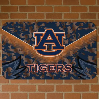 Auburn Tigers Layered Lines Navy Blue Doormat