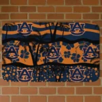 Auburn Tigers Palm Silhouette Navy Blue Black Doormat