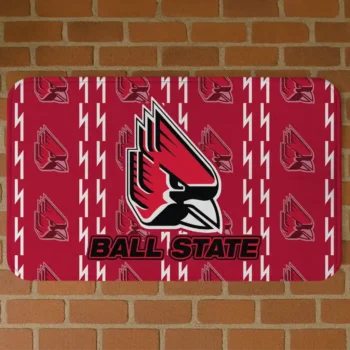 Ball State Cardinals Bolt Row Red Doormat