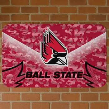 Ball State Cardinals Layered Lines Red Doormat