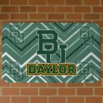 Baylor Bears Chevron Geometrics Green Doormat