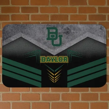 Baylor Bears Chevron Points Green Black Doormat