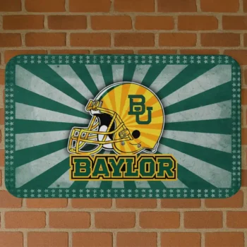 Baylor Bears Helmet Centerpiece Green Doormat